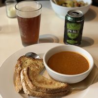 Grilled cheese and tomato soup at Petunia's Pies and Pastries in Portland