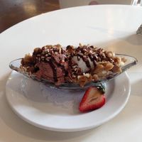 ice cream sundae  at Petunia's Pies and Pastries in Portland