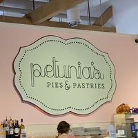 Store sign at Petunia's Pies and Pastries in Portland
