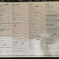 menu' at Sbuccia in Finale Ligure