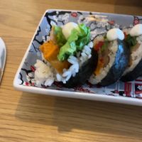 Vegan sushi roll  at Hlodufell Restaurant & Bar in Husavik