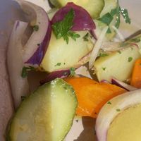 Greek salad  at Keri Lighthouse in Zakynthos