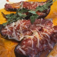 Stuffed aubergines  at Keri Lighthouse in Zakynthos