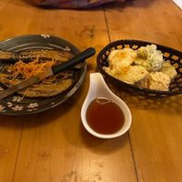 Miso eggplant and some not-crispy veg tempura. at Sumo Sushi & Teppanyaki in Pennington