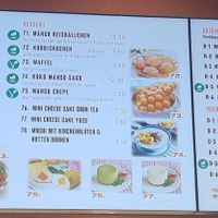 Menu at Buntime in Volketswil