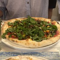 Veggie pizza, no mozzarella + rocket  at La Cucina  in 
