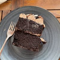 Vegan chocolate cake  at Lowcal Kitchen & Salad in Malang