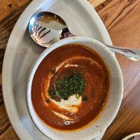 beetroot soup at The Veg Box Cafe - London in North West London