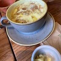 Turmeric and ginger soy latte   at The Veg Box Cafe - London in North West London