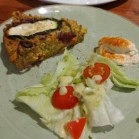 Frittata breakfast with sourdough toast at The Veg Box Cafe - London in North West London