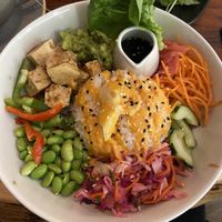 Sushi salad bowl (the sauce was incredible)  at The Veg Box Cafe - London in North West London