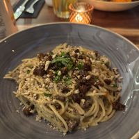 Spaghetti Carbonara  at The Veg Box Cafe - London in North West London