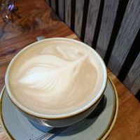 Oat milk latte at The Veg Box Cafe - London in North West London