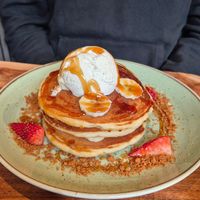 Biscoff Banana Pancakes at The Veg Box Cafe - London in North West London