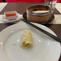 The spring rolls (steamed instead of fried). Just cabbage and a few bits of carrot. at Zhong Yi in Rome