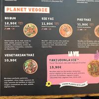 Vegan menu  at Pitaya  in Biarritz
