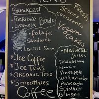 extensive menu at Blue's Cafe in Cork