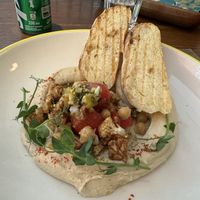 Ciabatta and hummus   at ANT'S in Bishkek