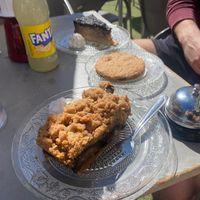 Chocolate crumble, chocolate cheesecake and cookie  at Pasteleria Fiore's Bakery in El Campello
