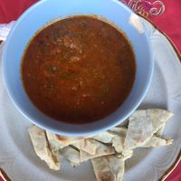 Eggplant soup at Cafe Kitsch in Panajachel