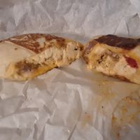 Vegan breakfast burrito called Herb-o-Saur is Dee-Li-Cious!! at Grindhouse Cafe in Griffith