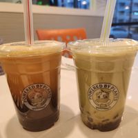 Thai tea and matcha with boba! at VeGreen Noodle   in Buford