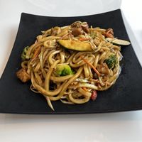 Stir Fried Udon with Chick’n  at VeGreen Noodle   in Buford