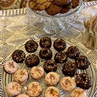 (FYI - Our serving platters)  at Yvonne's Vegan Kitchen in Pasadena