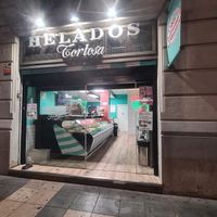 The Icecream shop front at Helados Tortosa in Zaragoza