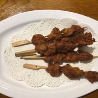 Mushroom satay at Juyuan Vegetarian Restaurant in Jiaxing