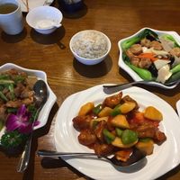 Complete meal at Juyuan Vegetarian Restaurant in Jiaxing