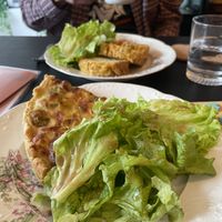Leek quiche & savoury carrot & nut cake  at À Tantôt in Rouen