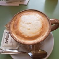 Koffie met soja at O' Petit Corner in Menton