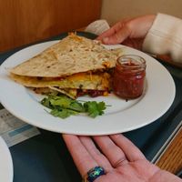(vegetarian) Mexican quesadilla at Fruccola in Budapest