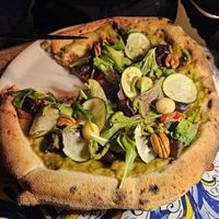 Best vegan pizza at Re al Quadrato in Montepulciano