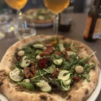 The vegan pizzaa  at Re al Quadrato in Montepulciano