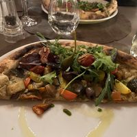 Vegan pizza   at Re al Quadrato in Montepulciano