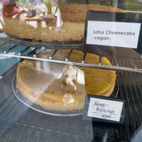 Two choices of cake on the day I was there, both vegan  at DOA in Bad Nauheim