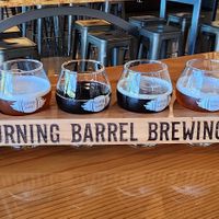 Pick your own sample flight of 6 x 5oz pours. Around $25 with tax and tip. at Burning Barrel Brewing Co in Rancho Cordova