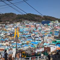 View from the back window at Bibibim in Busan