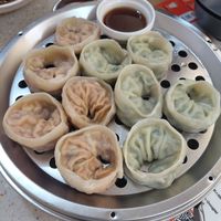 Kimichi and vegetable dumplings at Bibibim in Busan