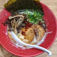 I added extra mushrooms and seaweed, soooo good!  at Ippudo in Kanazawa