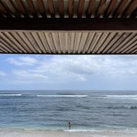 View from the table   at Jimmy Beach Cafe in Tabanan