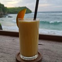 Mango smoothie - veganized with coconut cream at Jimmy Beach Cafe in Tabanan