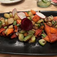 Enchiladas Placeras, made vegan   at Hugo's in Houston