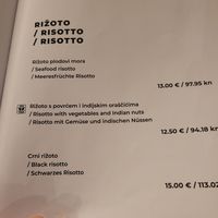 Menu at Gurman Ninski in Nin
