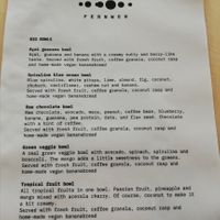 Bio bowls menu (sept 2023) at Fernweh Groningen in Groningen