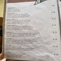 Vegetarian pizza options   at Sorapiss in Belluno