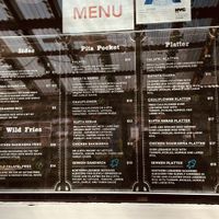 The leafy green V's identify vegan options  at Semkeh in Brooklyn