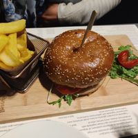 vegan burger at 16 Lakes Restaurant in Rakovica